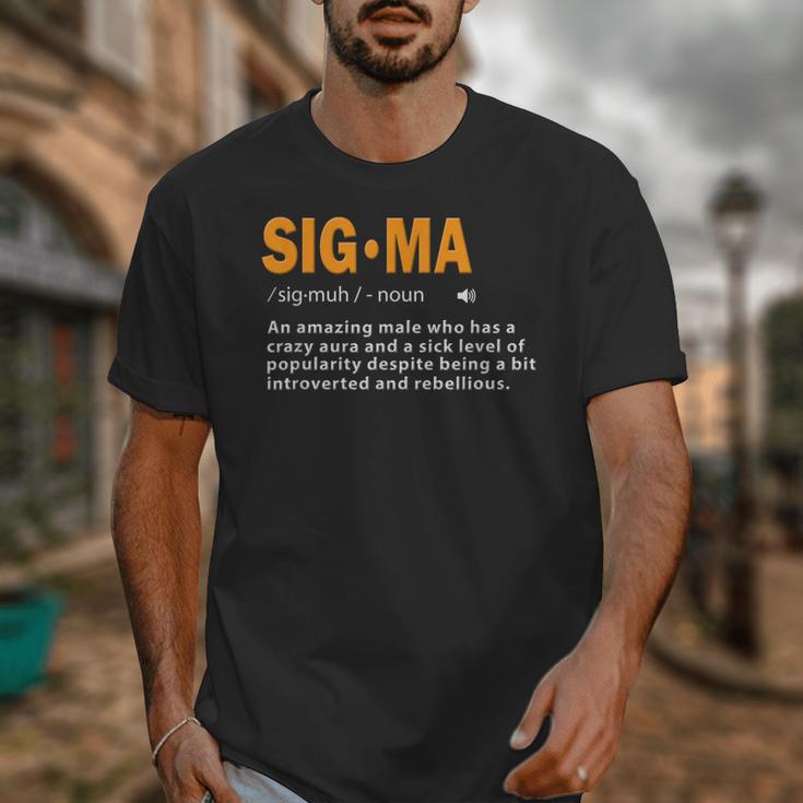 Sigma Male Definition Crazy Aura Lone Wolf Introvert Unisex T-Shirt