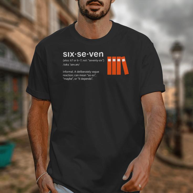 Six Seven Meme Reading Book Lover 6-7 67 Definition Unisex T-Shirt