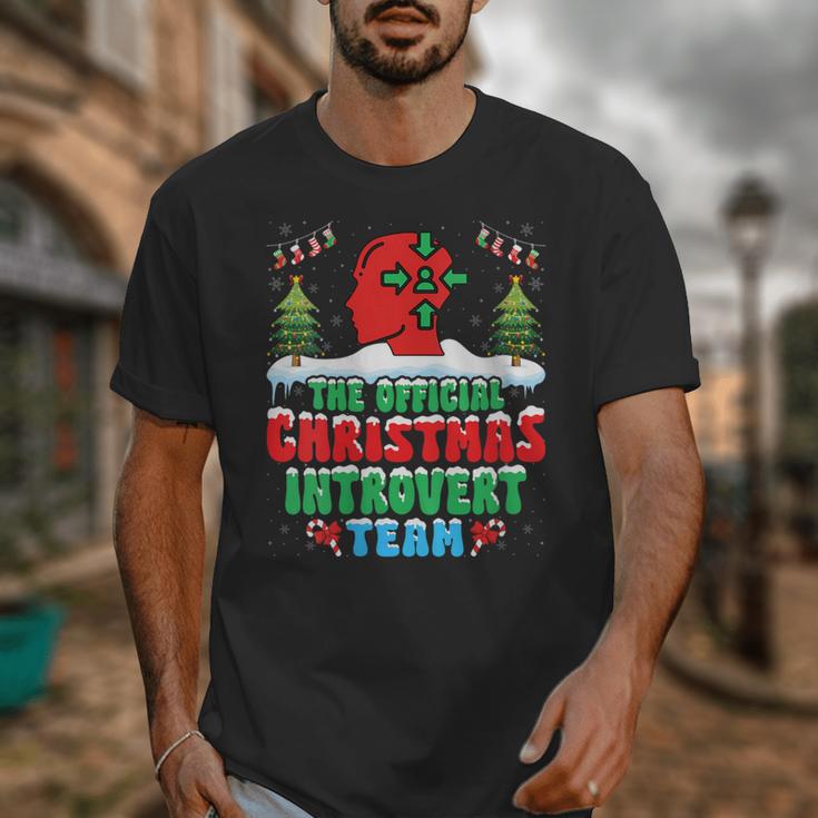 Snow Christmas Introvert Team Introverted Introvert Xmas Unisex T-Shirt