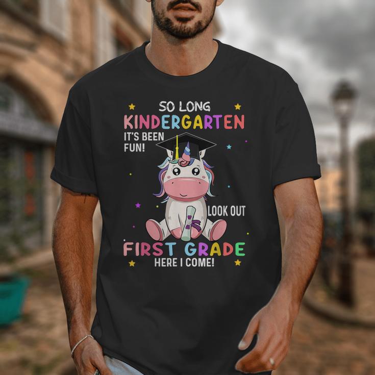So Long Kindergarten Graduation Class 2025 Unicorn Girls Unisex T-Shirt