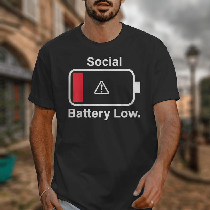 Social Battery Low Anti-Social Introvert Unisex T-Shirt Social Battery Low Anti-Social Introvert Unisex T-Shirt