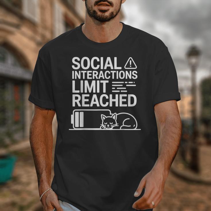 Social Interactions Limit Reached Introvert Tired Unisex T-Shirt Social Interactions Limit Reached Introvert Tired Unisex T-Shirt