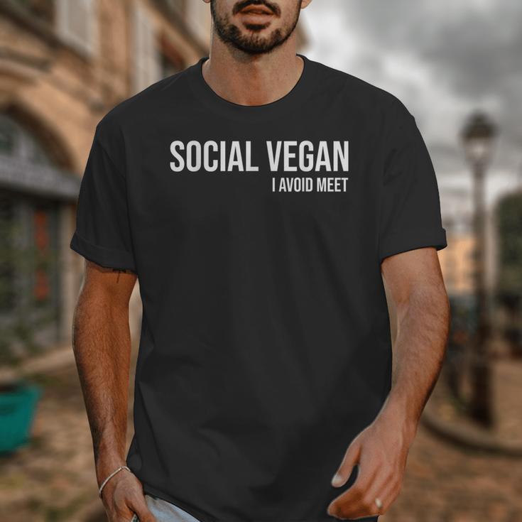 Social Vegan i Avoid Meet Introvert Sarcasm Gift Unisex T-Shirt