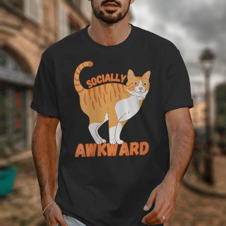 SOCIALLY AWKWARD FUNNY CAT ANTISOCIAL INTROVERT WEIRD Unisex T-Shirt SOCIALLY AWKWARD FUNNY CAT ANTISOCIAL INTROVERT WEIRD Unisex T-Shirt