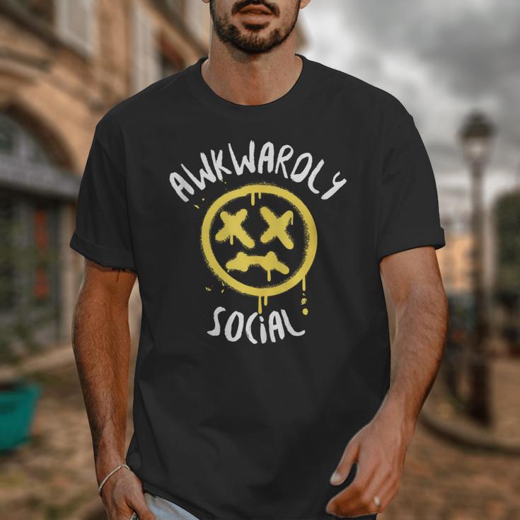 Socially Awkward Introvert Social Anxious Awkwardly Social Unisex T-Shirt