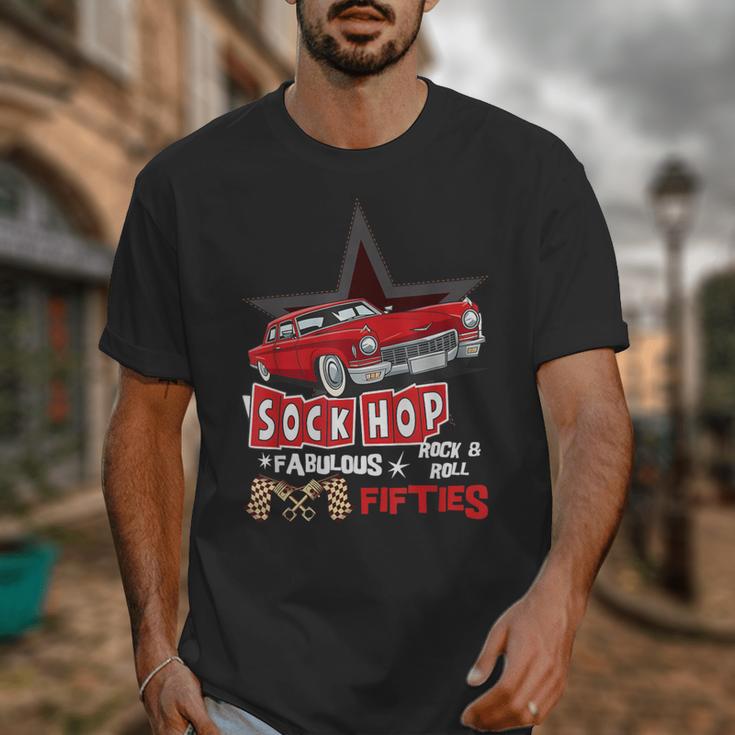 Sock Hop Fabulous Fifties Rock N Roll Automobile Nostalgia Unisex T-Shirt