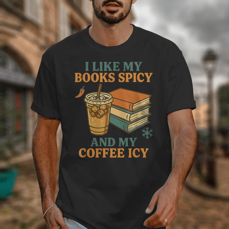 Spicy Books And Iced Coffee Book Lover Smut Reader Unisex T-Shirt