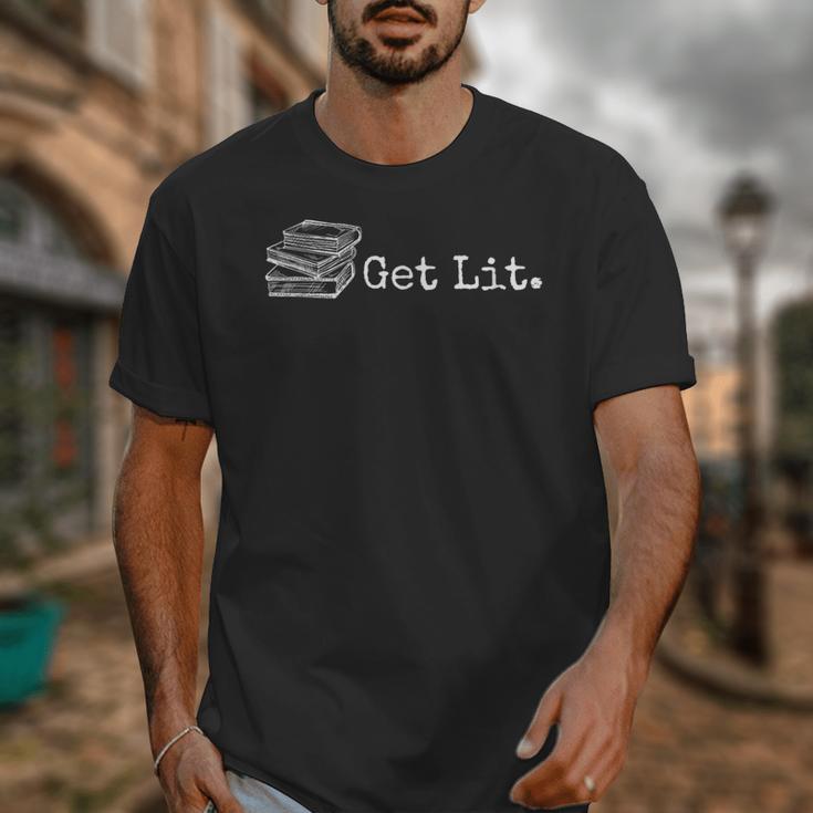 Stack Of Books Get Lit Book Reading Reader Unisex T-Shirt Stack Of Books Get Lit Book Reading Reader Unisex T-Shirt