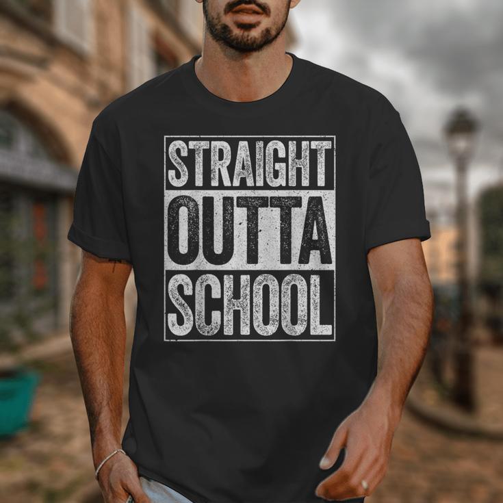 Straight Outta School Shirt Boy Girl Graduation Unisex T-Shirt