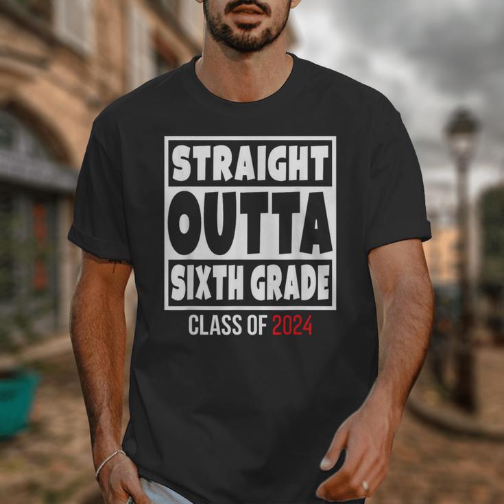 Straight Outta Sixth Grade Class Of 2024 Shirt Graduation Unisex T-Shirt