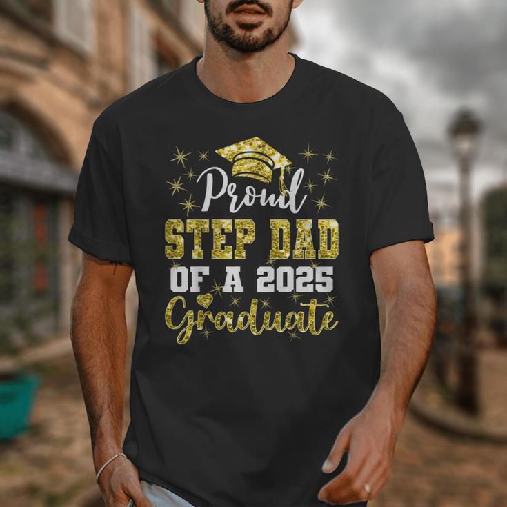 Super Proud Step Dad Of 2025 Graduate Graduation Family Unisex T-Shirt