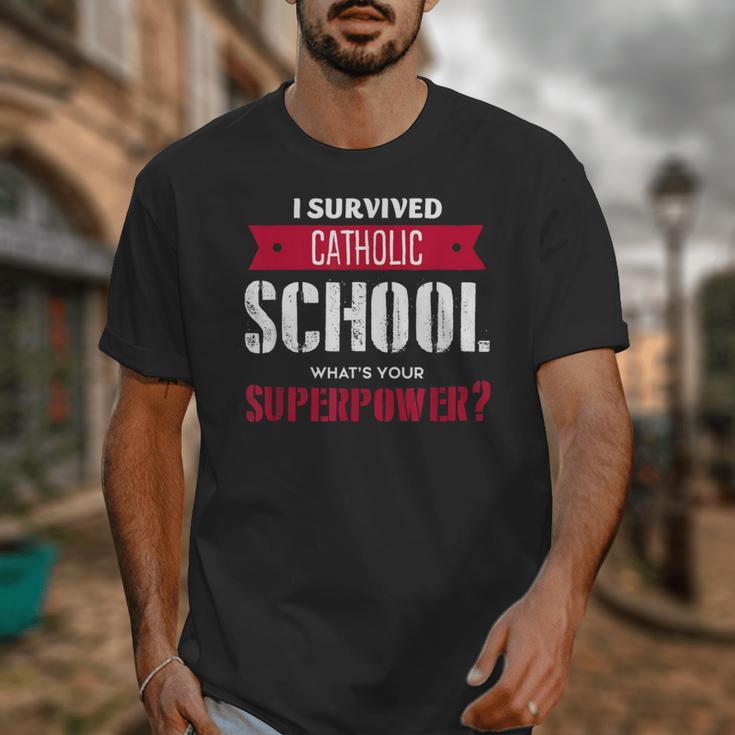 I Survived Catholic School Shirt Catholic Graduation Unisex T-Shirt