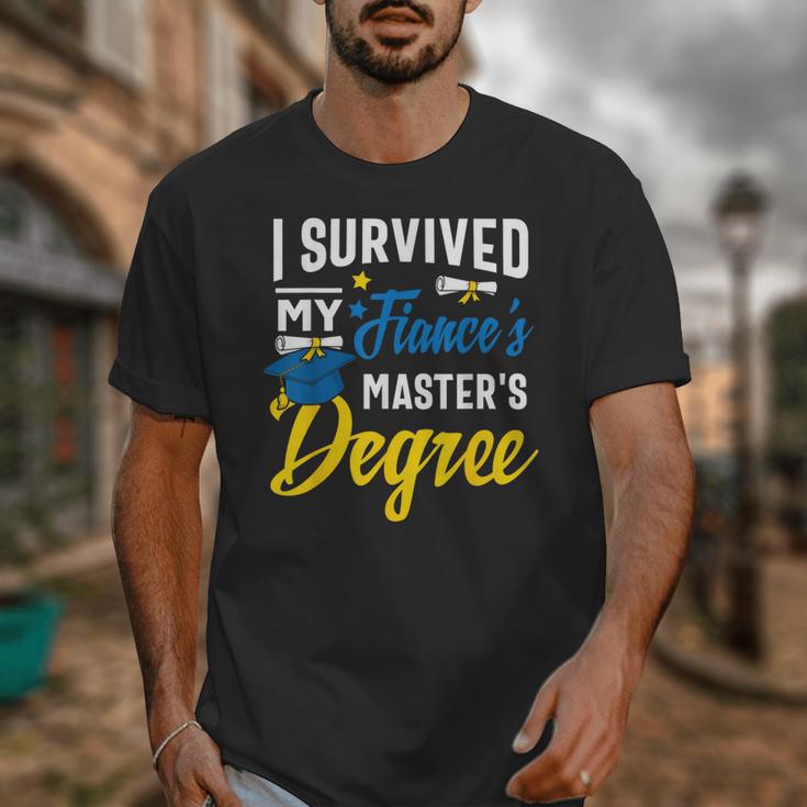 i Survived My Fiance's Masters Degree Graduation Gifts Unisex T-Shirt