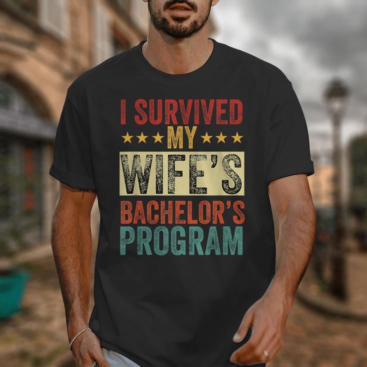 i Survived My Wife Bachelor's Degree Wife Graduation Unisex T-Shirt