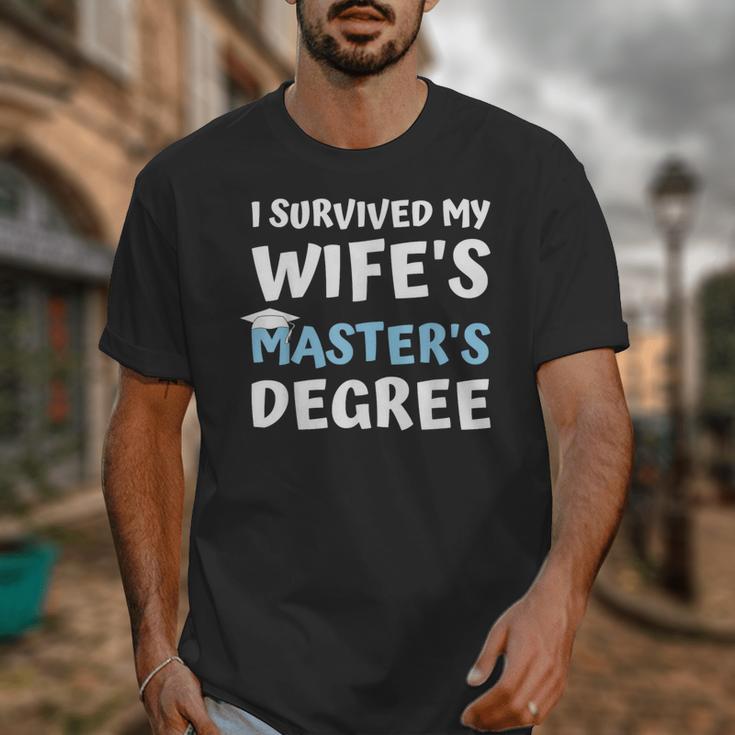 i Survived My Wifes Masters Degree MBA College Graduation Unisex T-Shirt