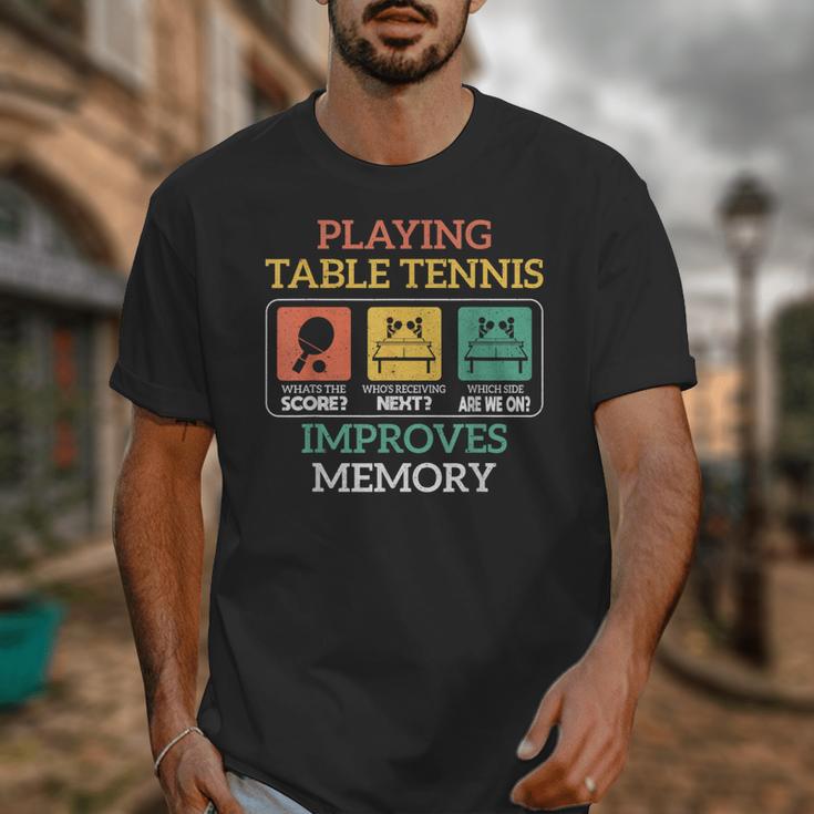 Table Tennis Impoves Memory Funny Ping Pong Unisex T-Shirt Table Tennis Impoves Memory Funny Ping Pong Unisex T-Shirt