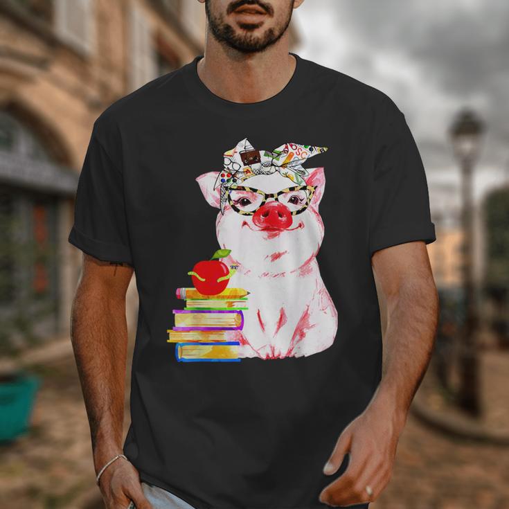 Teacher Pig Cute Farm Animal Book Lover School Student For Men Women Kids Unisex T-Shirt Teacher Pig Cute Farm Animal Book Lover School Student For Men Women Kids Unisex T-Shirt