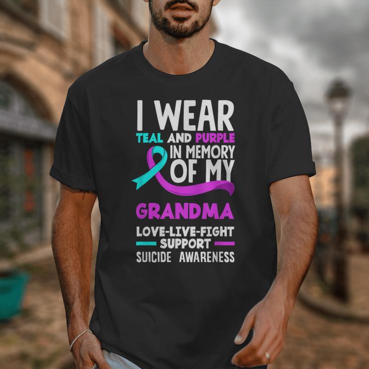 Teal & Purple In Memory Of My Grandma Suicide Prevention Unisex T-Shirt Teal & Purple In Memory Of My Grandma Suicide Prevention Unisex T-Shirt