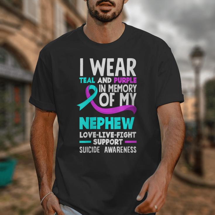 Teal & Purple In Memory Of My Nephew Suicide Prevention Unisex T-Shirt