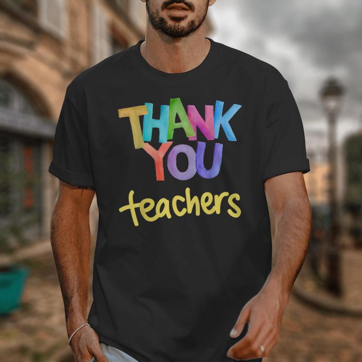 Thank You Teacher Appreciation Graduation Men Women Girls Kids Unisex T-Shirt