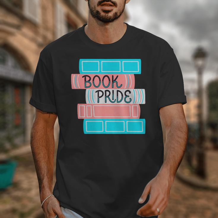 Threadless Grey Sky Chai Trans Book Pride Graphic Unisex T-Shirt