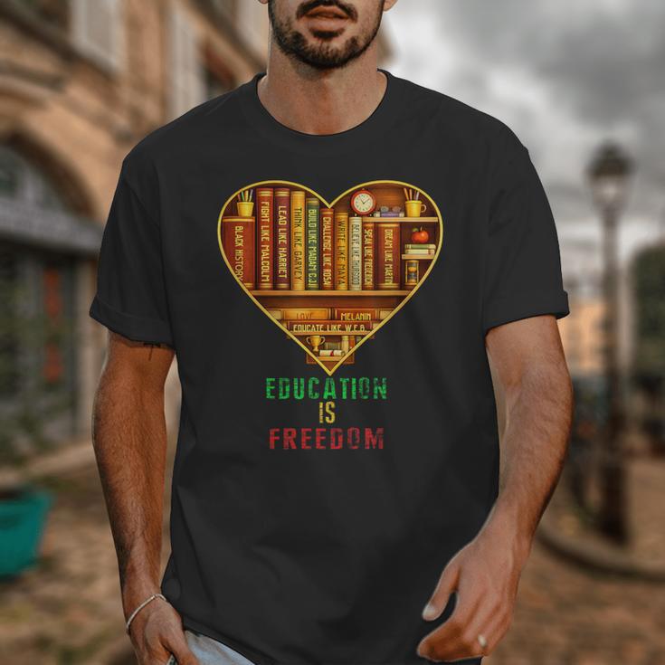 History Education Is Freedom Books Black History Heart Unisex T-Shirt History Education Is Freedom Books Black History Heart Unisex T-Shirt