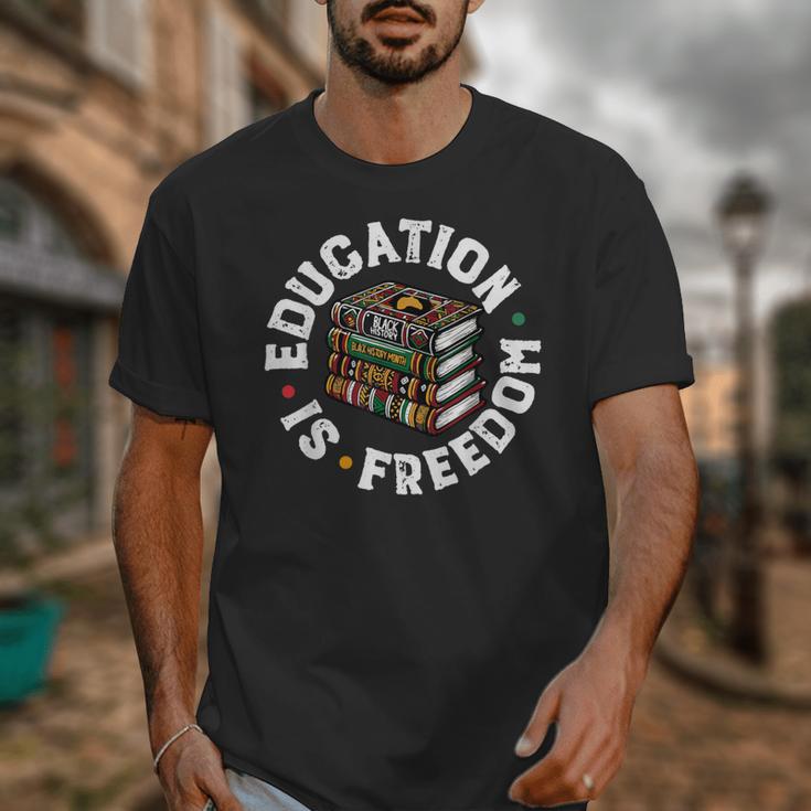 History Education Is Freedom Books Teach Black History Unisex T-Shirt
