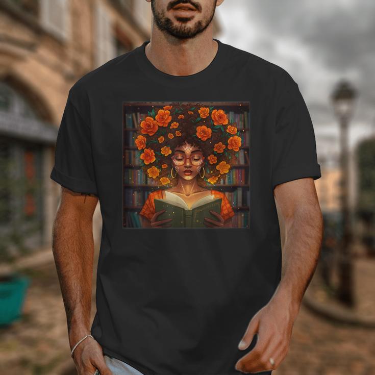History Month Black Afro Girl Women Book Lovers Unisex T-Shirt