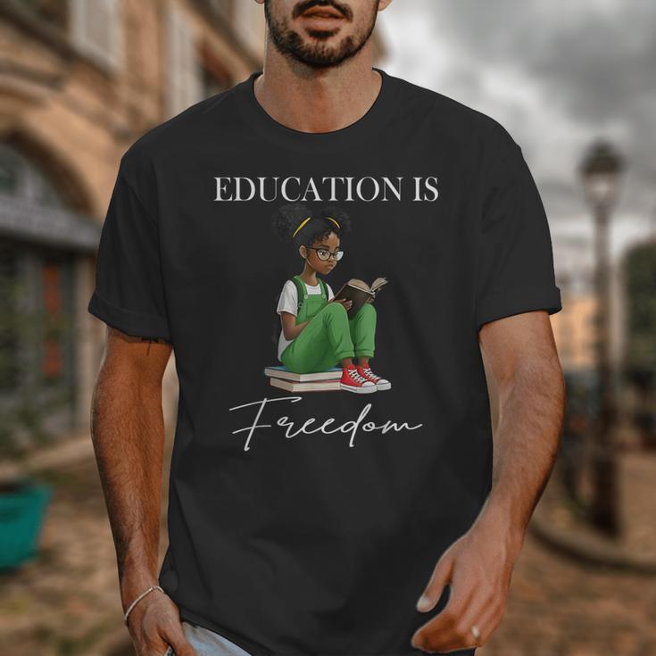 History Month Education Is Freedom Books Black Teacher Unisex T-Shirt History Month Education Is Freedom Books Black Teacher Unisex T-Shirt