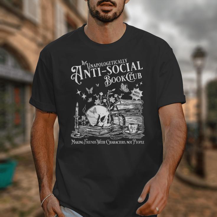 Unapologetically Antisocial Book Club Meets Weekly Retro Unisex T-Shirt