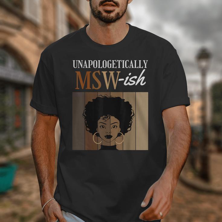 Unapologetically MSW-Ish Student Graduation Afro Unisex T-Shirt
