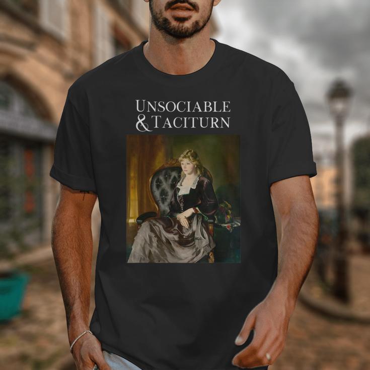 Unsociable And Taciturn Jane Austin Quote Book Classic Lit Unisex T-Shirt Unsociable And Taciturn Jane Austin Quote Book Classic Lit Unisex T-Shirt