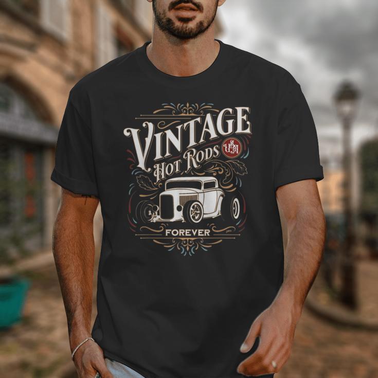 Vintage Hot Rods USA Forever Classic Car Nostalgia Unisex T-Shirt