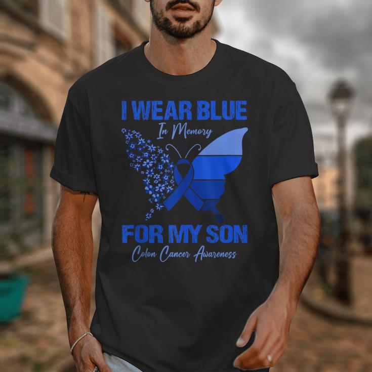 I Wear Blue In Memory For My Son Colon Cancer Awareness Unisex T-Shirt I Wear Blue In Memory For My Son Colon Cancer Awareness Unisex T-Shirt