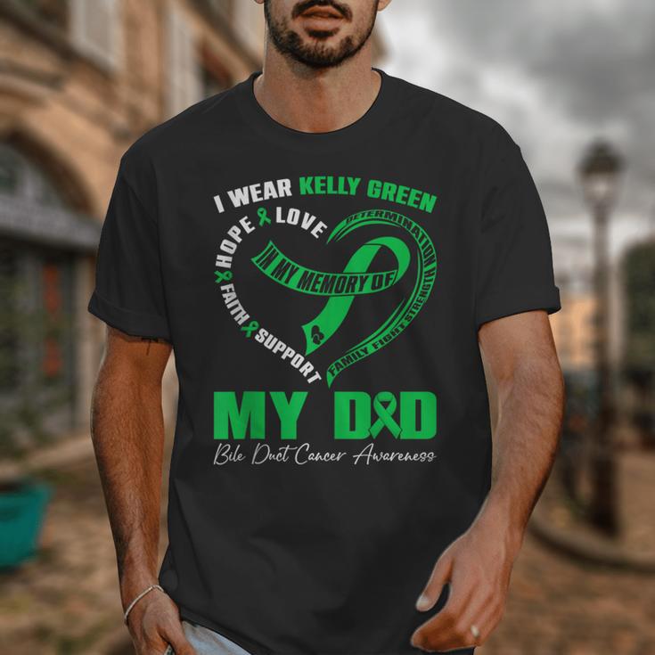 I Wear Kelly Green In My Memory Of My Dad Bile Duct Cancer Unisex T-Shirt I Wear Kelly Green In My Memory Of My Dad Bile Duct Cancer Unisex T-Shirt