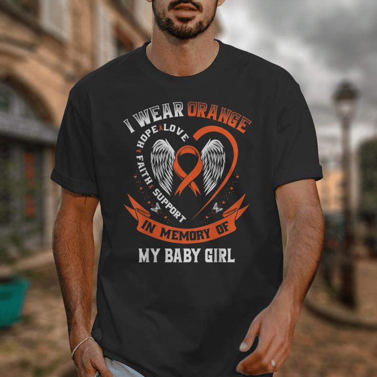 Wear Orange In Memory Of Baby Girl Daughter Leukemia Cancer Unisex T-Shirt Wear Orange In Memory Of Baby Girl Daughter Leukemia Cancer Unisex T-Shirt