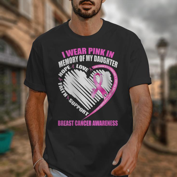 I Wear Pink In Memory Of Daughter Breast Cancer Awareness Unisex T-Shirt