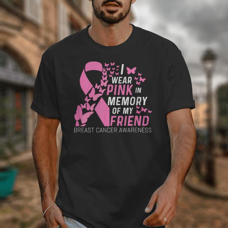 I Wear Pink In Memory Of My Friend Breast Cancer Awareness Unisex T-Shirt I Wear Pink In Memory Of My Friend Breast Cancer Awareness Unisex T-Shirt