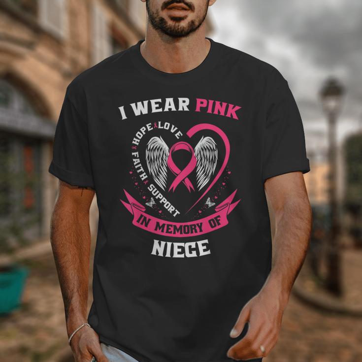 I Wear Pink In Memory Of Niece Breast Cancer Shirts Tshirt Unisex T-Shirt I Wear Pink In Memory Of Niece Breast Cancer Shirts Tshirt Unisex T-Shirt