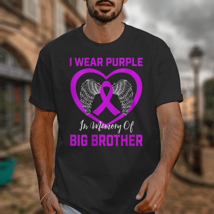 I Wear Purple In Memory Of My Big Brother Alzheimers Graphic Unisex T-Shirt I Wear Purple In Memory Of My Big Brother Alzheimers Graphic Unisex T-Shirt