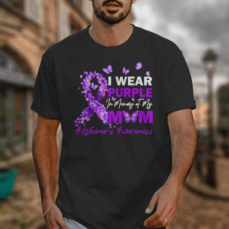 I Wear Purple In Memory Of My Mom Alzheimers Awareness Unisex T-Shirt I Wear Purple In Memory Of My Mom Alzheimers Awareness Unisex T-Shirt