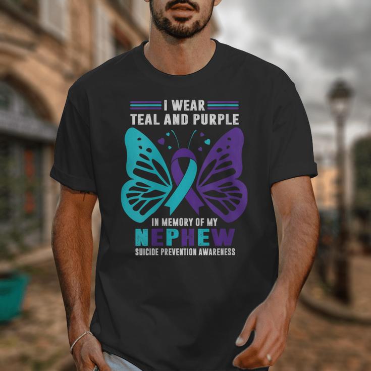 I Wear Teal And Purple In Memory Of My Nephew Unisex T-Shirt