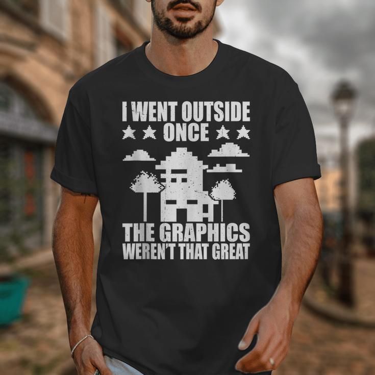 I Went Outside Once Introverts Joke Social Loner Unisex T-Shirt I Went Outside Once Introverts Joke Social Loner Unisex T-Shirt
