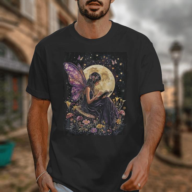 Whimsical Book Fairy Reading Bookish Fairycore Unisex T-Shirt Whimsical Book Fairy Reading Bookish Fairycore Unisex T-Shirt