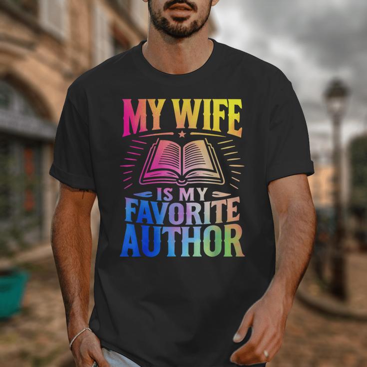 My Wife Is My Favorite Author Book Writer Writing Husband Unisex T-Shirt