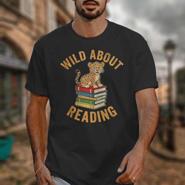 Wild About Reading Cute Leopard Teacher Kids Book Lover Unisex T-Shirt Wild About Reading Cute Leopard Teacher Kids Book Lover Unisex T-Shirt