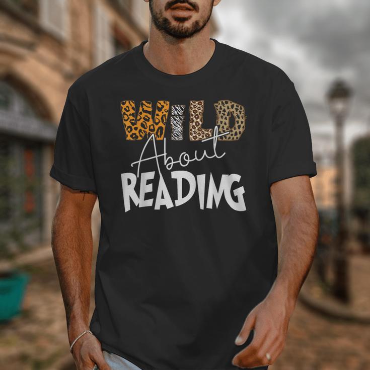 WILD ABOUT READING Reading Books Bookworm Library Day Unisex T-Shirt