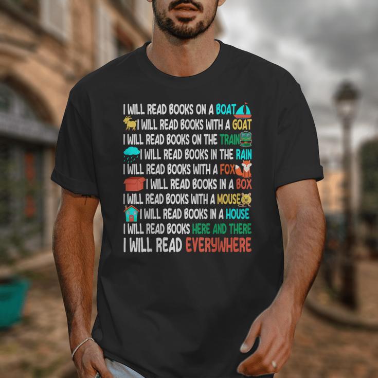 I Will Read Books On A Boat & Everywhere Reading Book Unisex T-Shirt I Will Read Books On A Boat & Everywhere Reading Book Unisex T-Shirt