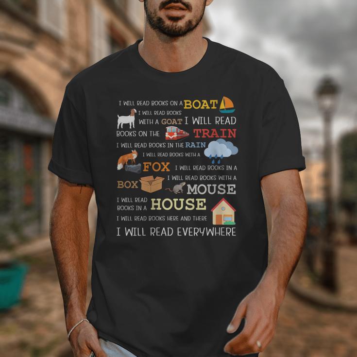 I Will Read Books On a Boat & Everywhere Reading Unisex T-Shirt
