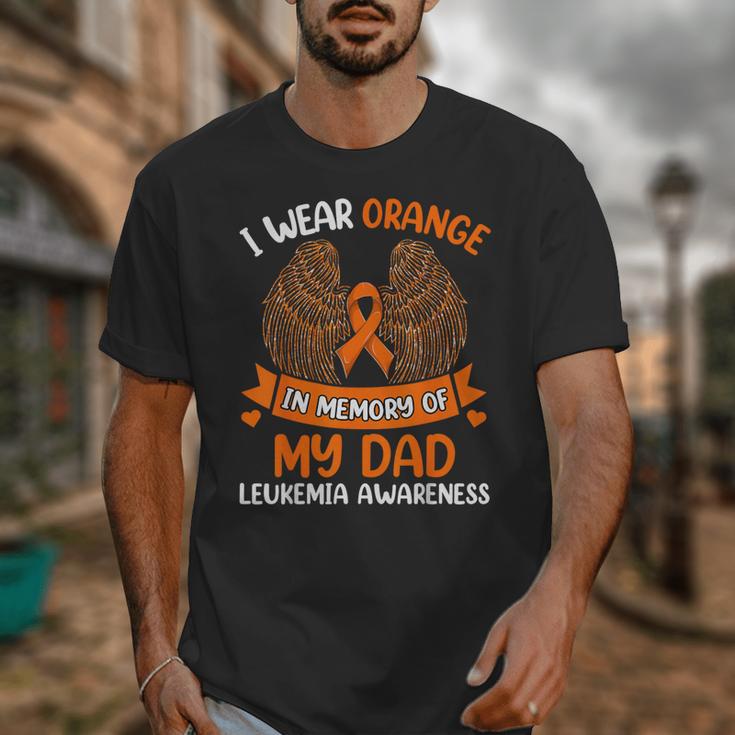 Wings Leukemia Shirt I Wear Orange In Memory Of My Dad Unisex T-Shirt Wings Leukemia Shirt I Wear Orange In Memory Of My Dad Unisex T-Shirt